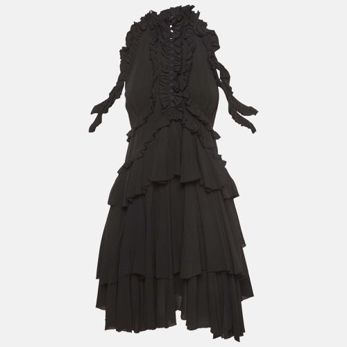 Silk Ruffled Mini Dress M - Alexander McQueen - Modalova