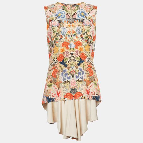 Floral Print Crepe Tunic Top M - Alexander McQueen - Modalova