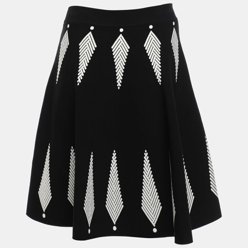 White Knit Flared Mini Skirt M - Alexander McQueen - Modalova