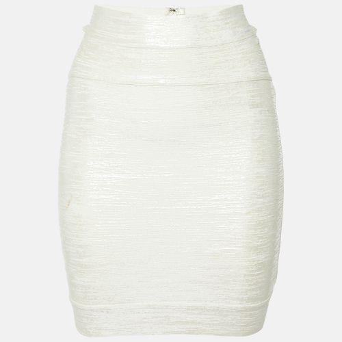 Alabaster Bandage Jersey Mini Idrissa Skirt S - Herve Leger - Modalova