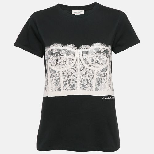 Corset Print Cotton T-Shirt S - Alexander McQueen - Modalova