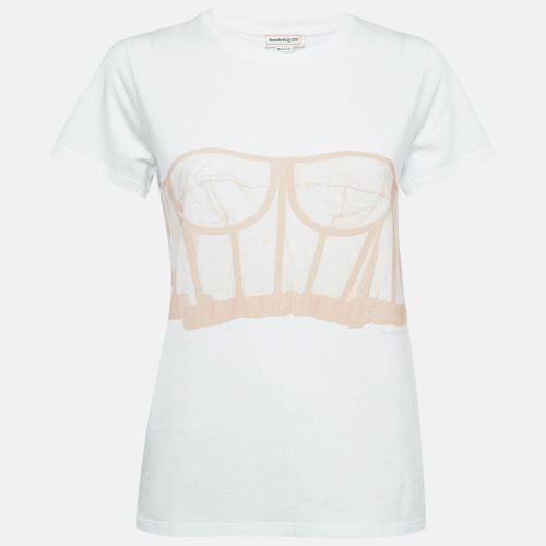 Corset Print Cotton T-Shirt S - Alexander McQueen - Modalova