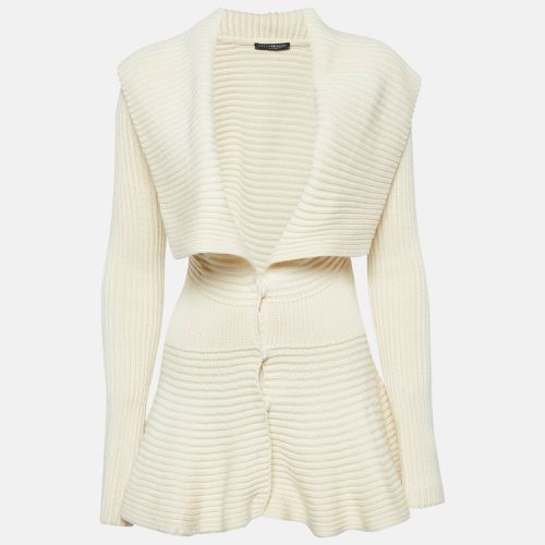 Rib Knit Peplum Cardigan S - Alexander McQueen - Modalova