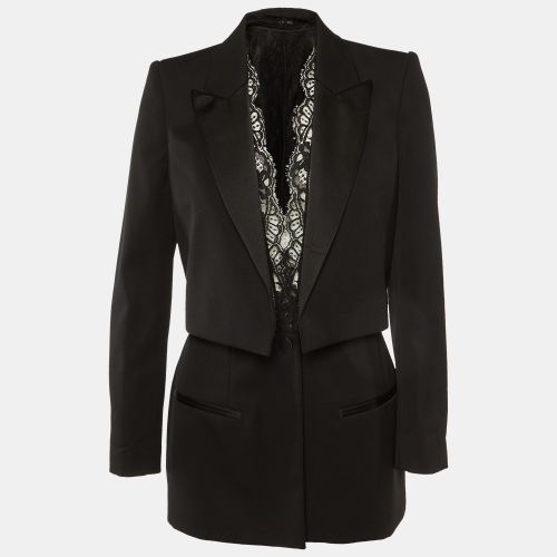 Wool & Lace Inset Cocktail Blazer M - Alexander McQueen - Modalova