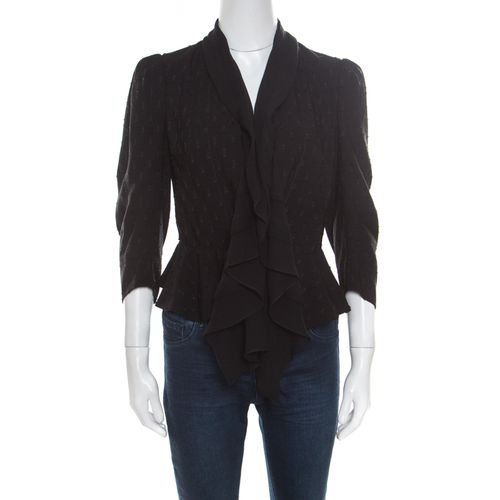 Faux Layered Drape Detail Cropped Blazer S - Alexander McQueen - Modalova