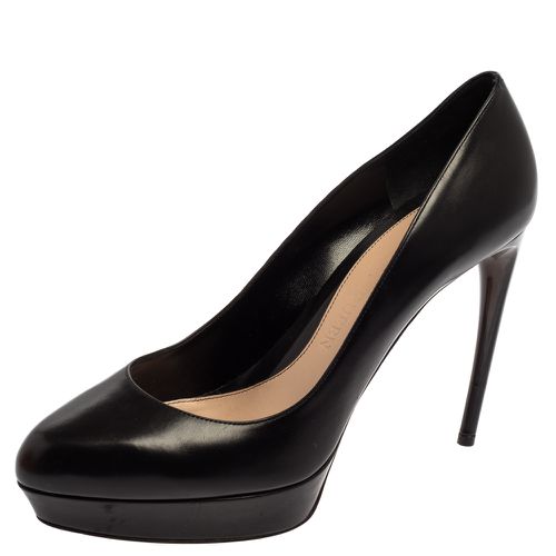 Leather Horn Heel Platform Pumps Size 40 - Alexander McQueen - Modalova