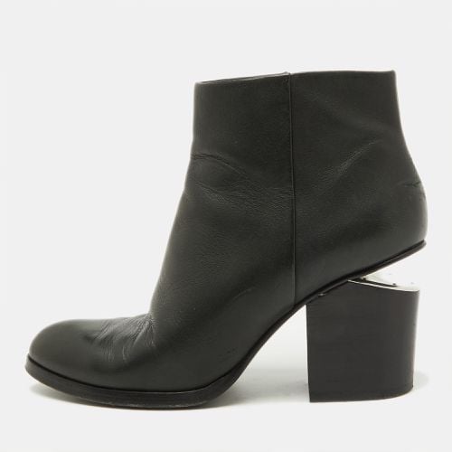 Leather Block Heel Ankle Length Boots Size 39 - Alexander Wang - Modalova