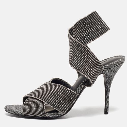 Black Canvas Ankle Wrap Sandals Size 37 - Alexander Wang - Modalova