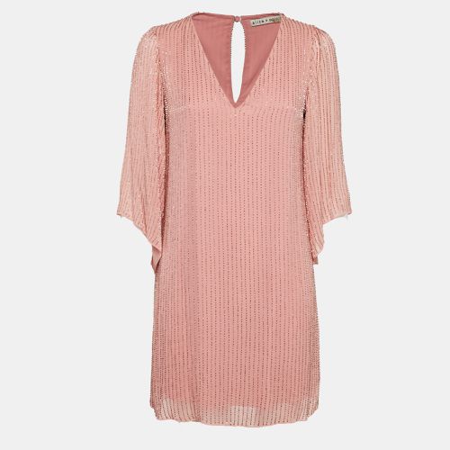 Embellished Crepe V-Neck Mini Dress S - Alice + Olivia - Modalova