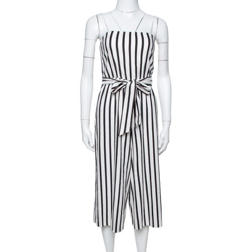 Monochrome Linen Lucie Gaucho Jumpsuit XS - Alice + Olivia - Modalova