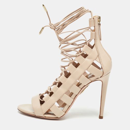 Leather Amazon Ankle Wrap Sandals Size 36 - Aquazzura - Modalova