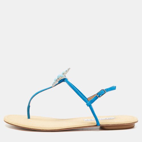 Suede Seastar Thong Sandals Size 39 - Aquazzura - Modalova