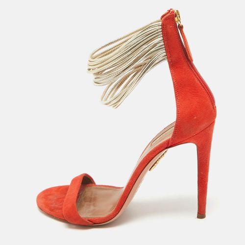 Suede and Leather Ankle Strap Sandals Size 38.5 - Aquazzura - Modalova