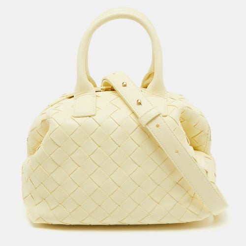 Light Intrecciato Leather Mini Bauletto Bowling Bag - Bottega Veneta - Modalova