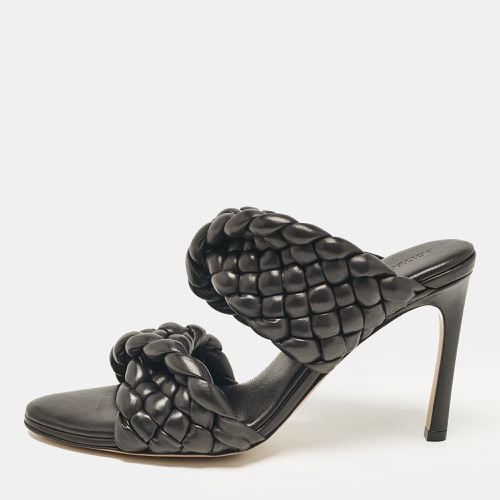 Leather Intrecciato Slide Sandals Size 38.5 - Bottega Veneta - Modalova