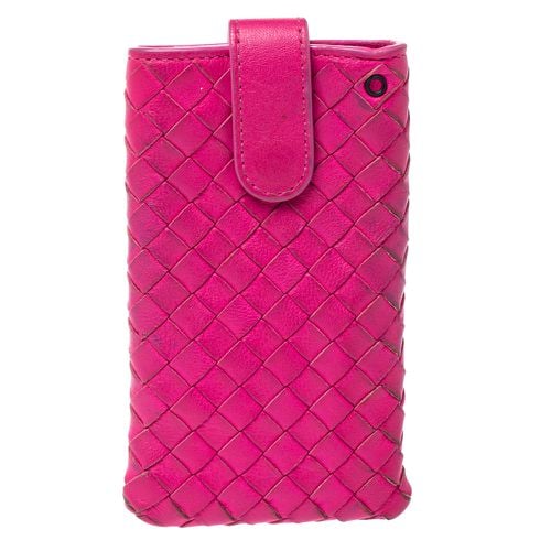 Fuchsia Intrecciato Nappa iPhone 5 Case - Bottega Veneta - Modalova