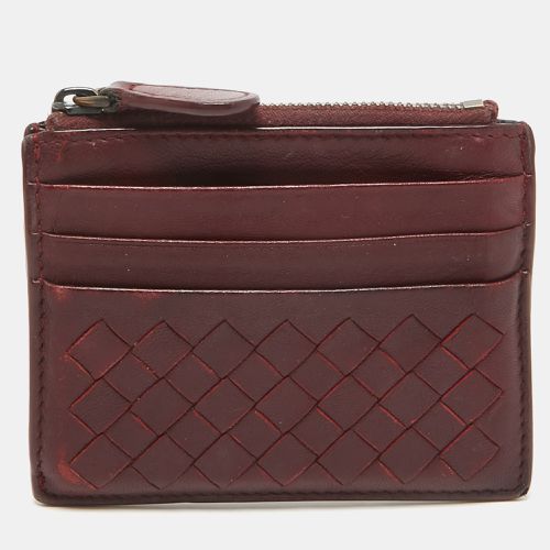 Intrecciato Leather Zip Card Holder - Bottega Veneta - Modalova