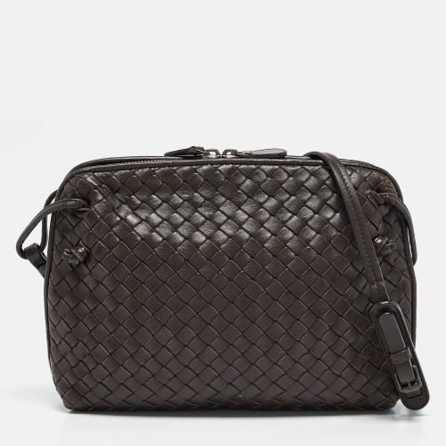 Dark Intrecciato Leather Nodini Shoulder Bag - Bottega Veneta - Modalova