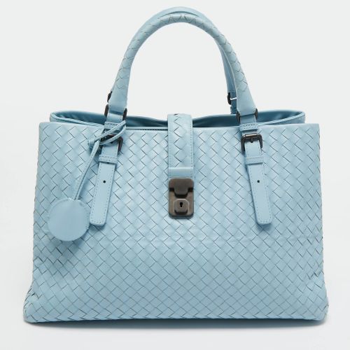 Light Intrecciato Leather Medium Roma Tote - Bottega Veneta - Modalova