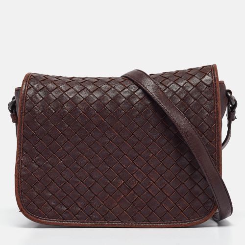 Intrecciato Leather Flap Crossbody Bag - Bottega Veneta - Modalova