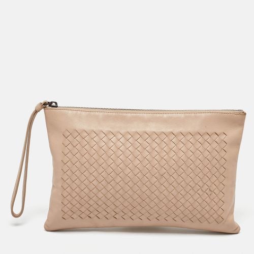 Intrecciato Leather Zip Wristlet Pouch - Bottega Veneta - Modalova