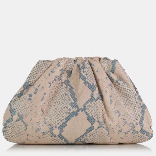 Python Print Goatskin Pouch Bag - Bottega Veneta - Modalova