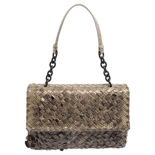 Snakeskin Olimpia Shoulder Bag - Bottega Veneta - Modalova