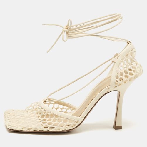 Leather and Mesh Stretch Ankle Strap Sandals Size 37.5 - Bottega Veneta - Modalova