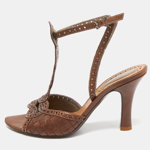 Leather Ankle Strap Sandals Size 39 - Bottega Veneta - Modalova