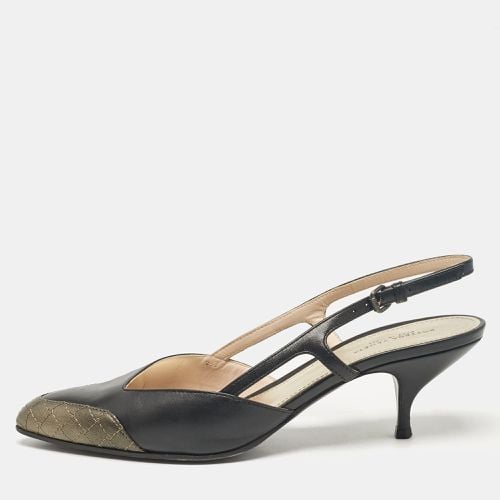 Metallic Leather Slingback Pumps Size 38.5 - Bottega Veneta - Modalova