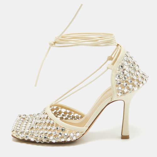 Crystal Embellished Mesh Stretch Ankle Tie Pumps Size 37 - Bottega Veneta - Modalova