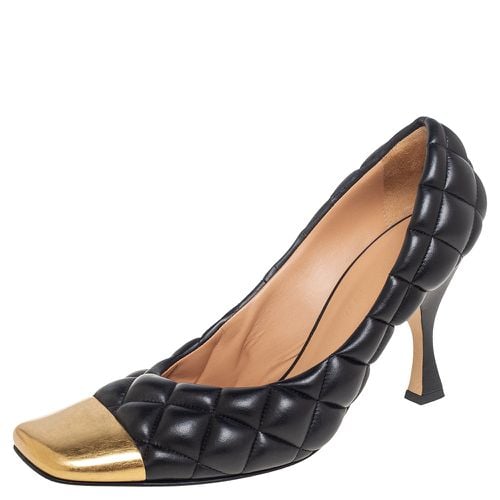 Quilted Leather Square Metal Cap Toe Pumps Size 39 - Bottega Veneta - Modalova