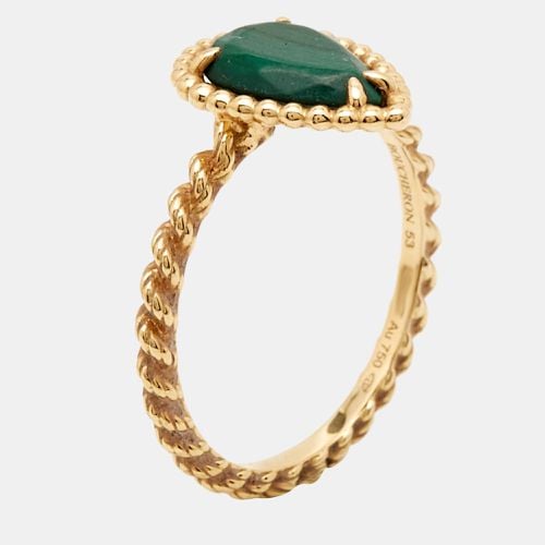 Serpent Boheme Malachite 18k Gold S Motif Ring Size 53 - Boucheron - Modalova