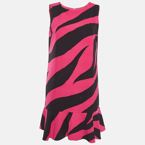 Black/ Zebra Print Jersey Sleeveless Dress M - Boutique Moschino - Modalova