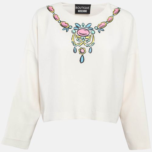 Necklace Print Crepe Top M - Boutique Moschino - Modalova