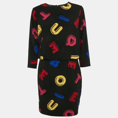 Alphabets Print Crepe Short Dress M - Boutique Moschino - Modalova