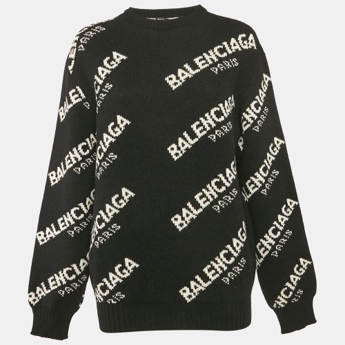 Logo Jacquard Knit Jumper L - Balenciaga - Modalova