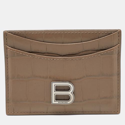 Croc Embossed Leather Card Holder - Balenciaga - Modalova