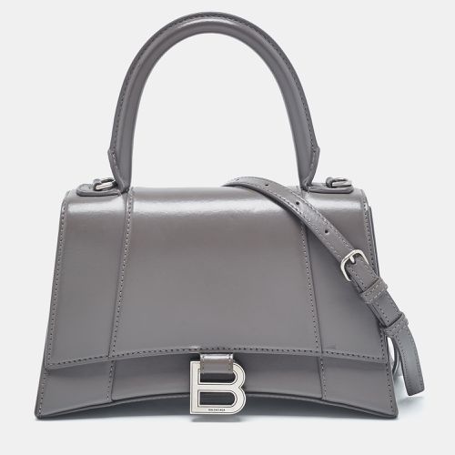 Leather Small Hourglass Top Handle Bag - Balenciaga - Modalova