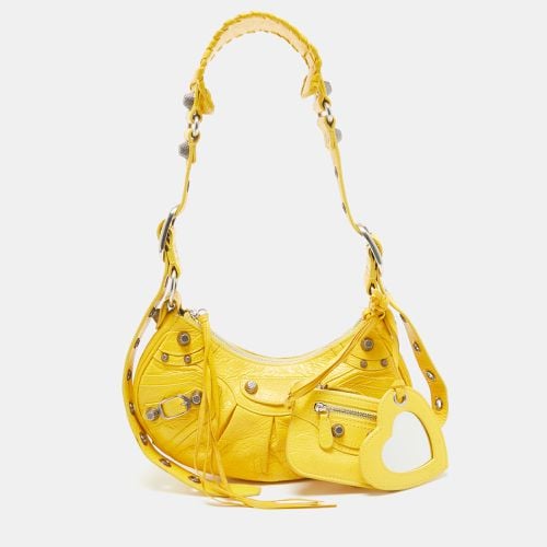 Mustard Leather XS Le Cagole Shoulder Bag - Balenciaga - Modalova