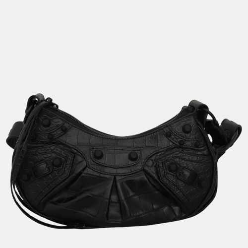 Crocodile Cmbossed Leather Le Cagole XS Shoulder Bag - Balenciaga - Modalova