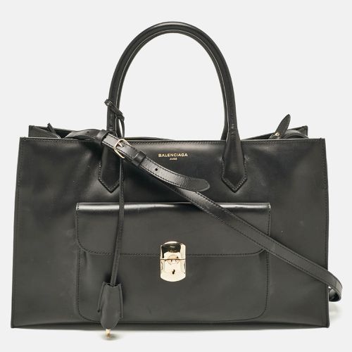 Leather Padlock Work S Bag - Balenciaga - Modalova