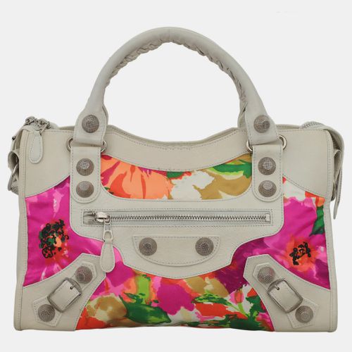 Floral Satin Leather GSH City Bag - Balenciaga - Modalova