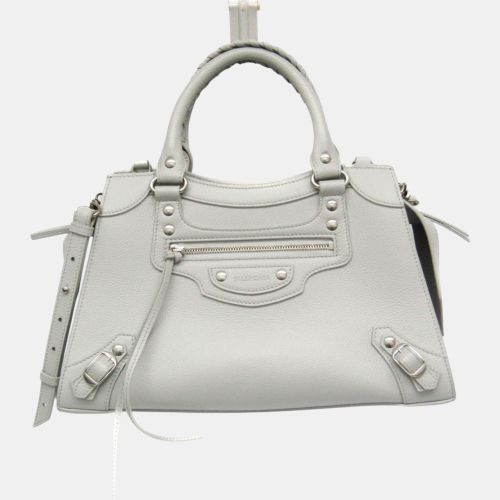 Light Gray Leather Neo Classic Small Handbag - Balenciaga - Modalova