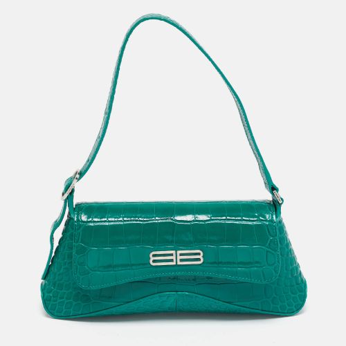 Croc Embossed Leather Small Xx Flap Shoulder Bag - Balenciaga - Modalova