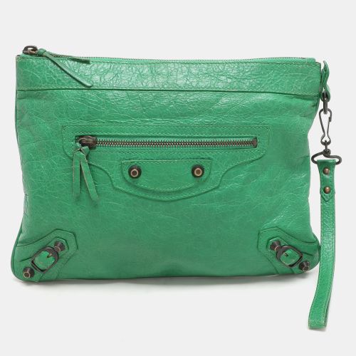 Leather Flat Clutch - Balenciaga - Modalova