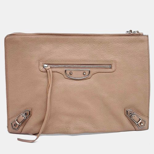 Leather Edge Clutch - Balenciaga - Modalova