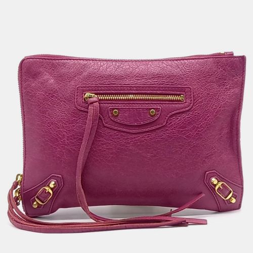 Leather Motor Clutch - Balenciaga - Modalova