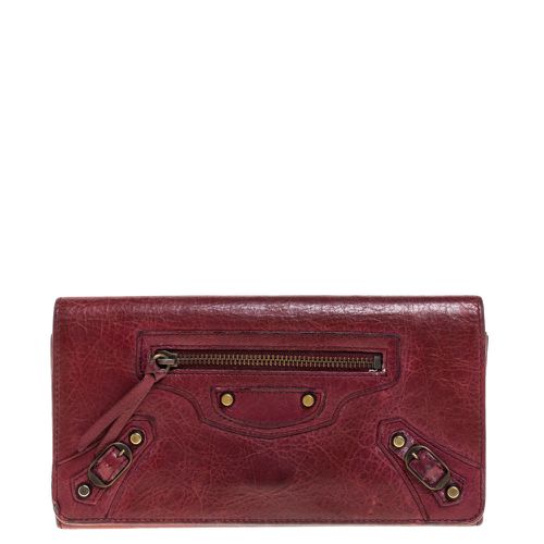 Bordeaux Leather City Wallet - Balenciaga - Modalova