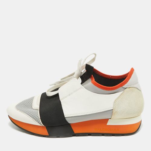 Tricolor Leather and Mesh Race Runner Sneakers Size 37 - Balenciaga - Modalova